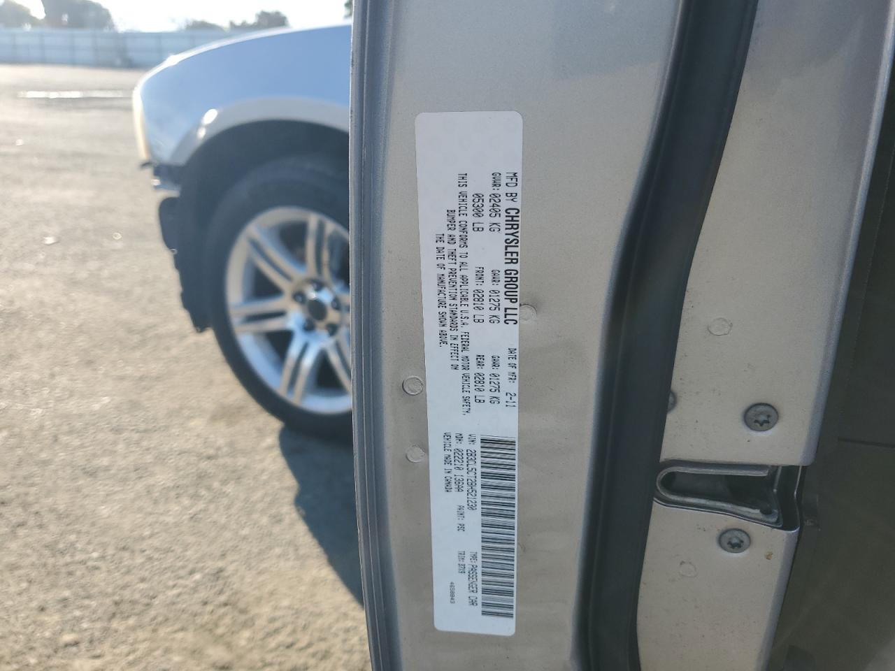 2011 Dodge Charger VIN 2B3CL5CT2BH521230 Copart auction photo, front end damage thumbnail 12