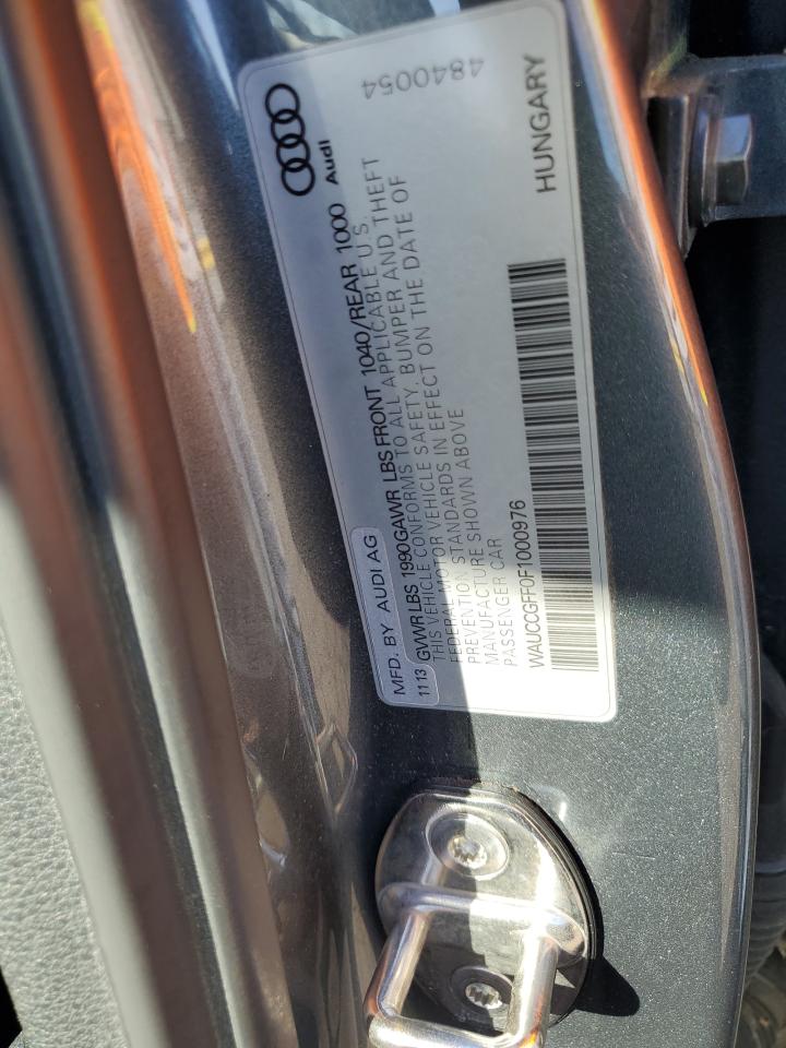 2015 Audi A3 VIN WAUCCGFF0F1000976 Copart auction photo, front end damage thumbnail 14