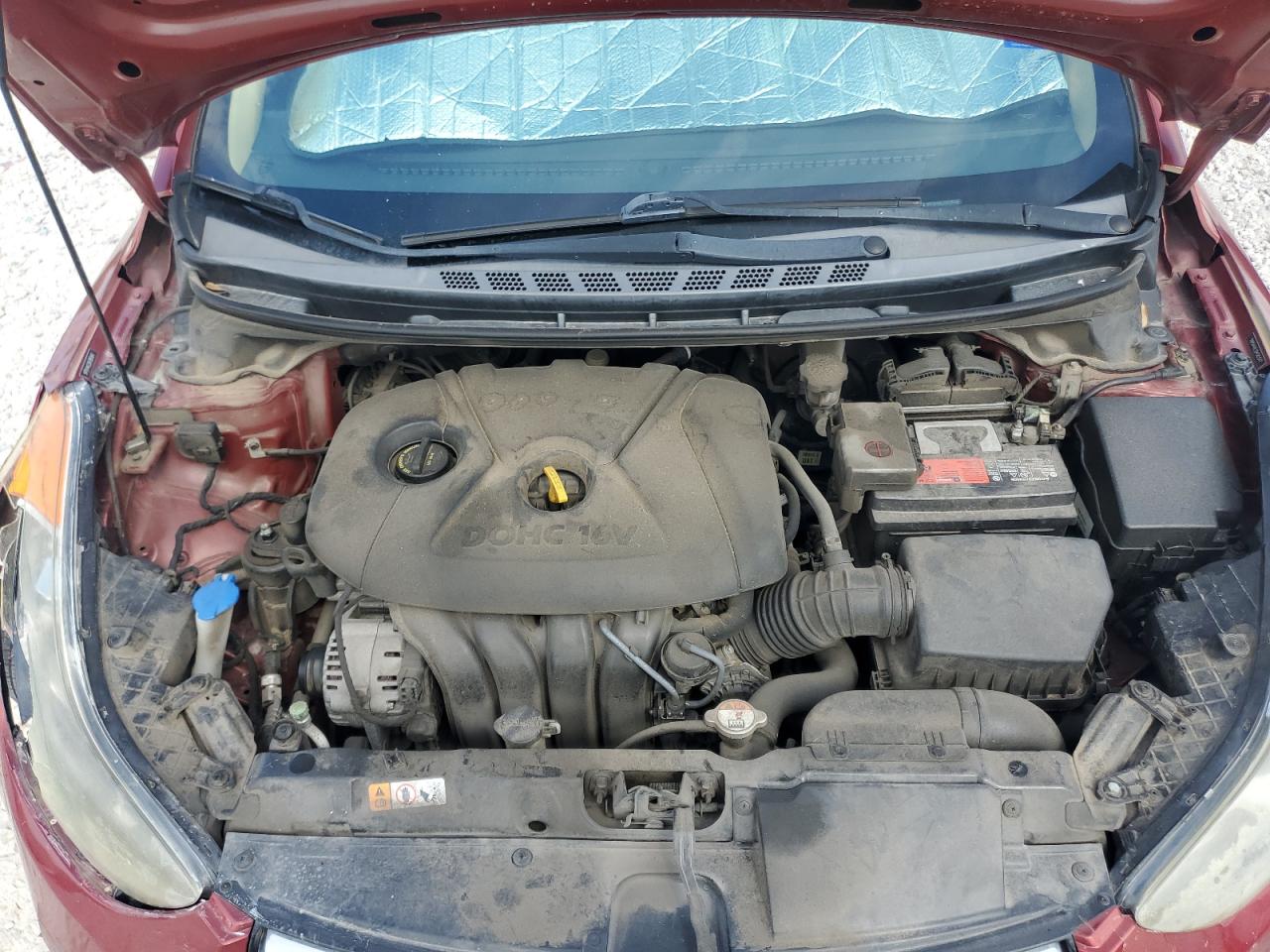 2013 Hyundai Elantra VIN 5NPDH4AE2DH385047 Copart auction photo, side / front end damage thumbnail 11