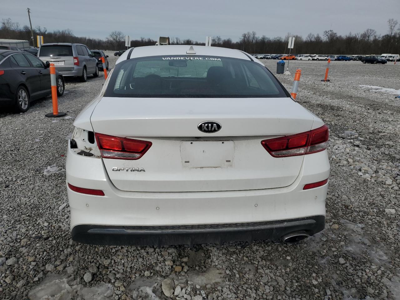 2019 KIA Optima VIN 5XXGT4L35KG370428 Copart auction photo, front end / rear end damage thumbnail 6