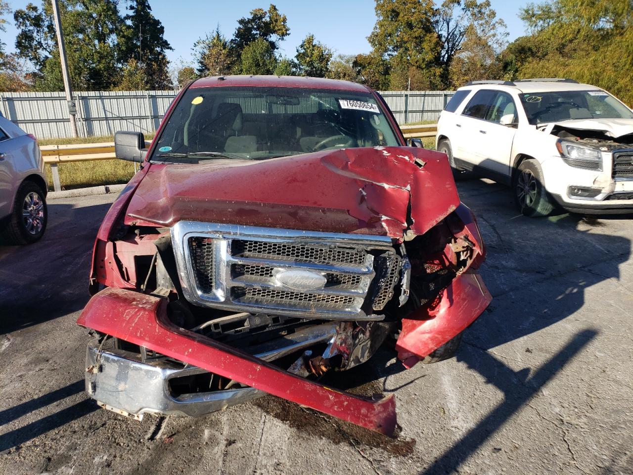 2008 Ford F-150 VIN 1FTRW14W28FA73423 Copart auction photo, front end / side damage thumbnail 5