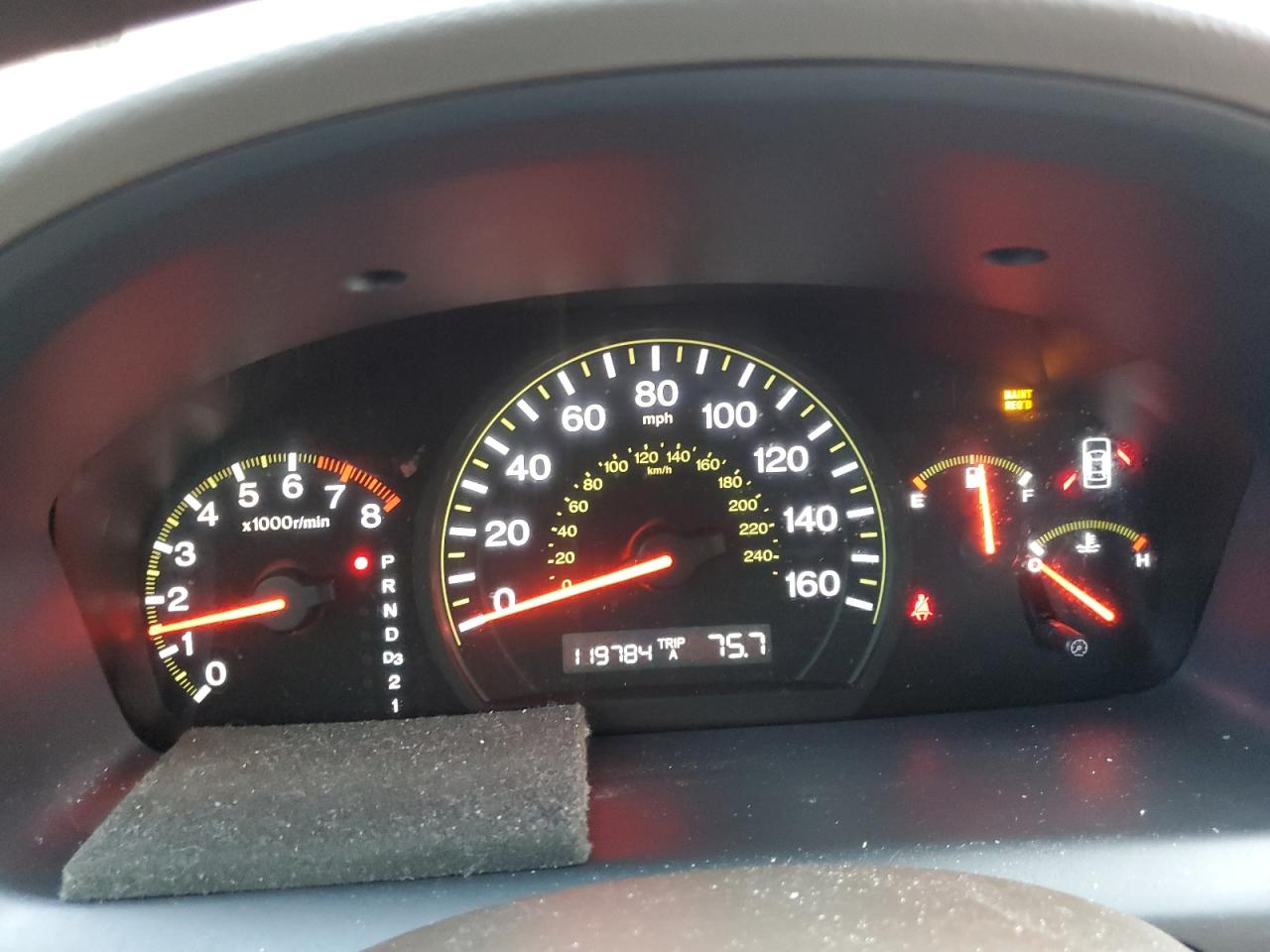2004 Honda Accord VIN 1HGCM56334A114799 Copart auction photo, side / front end damage thumbnail 9