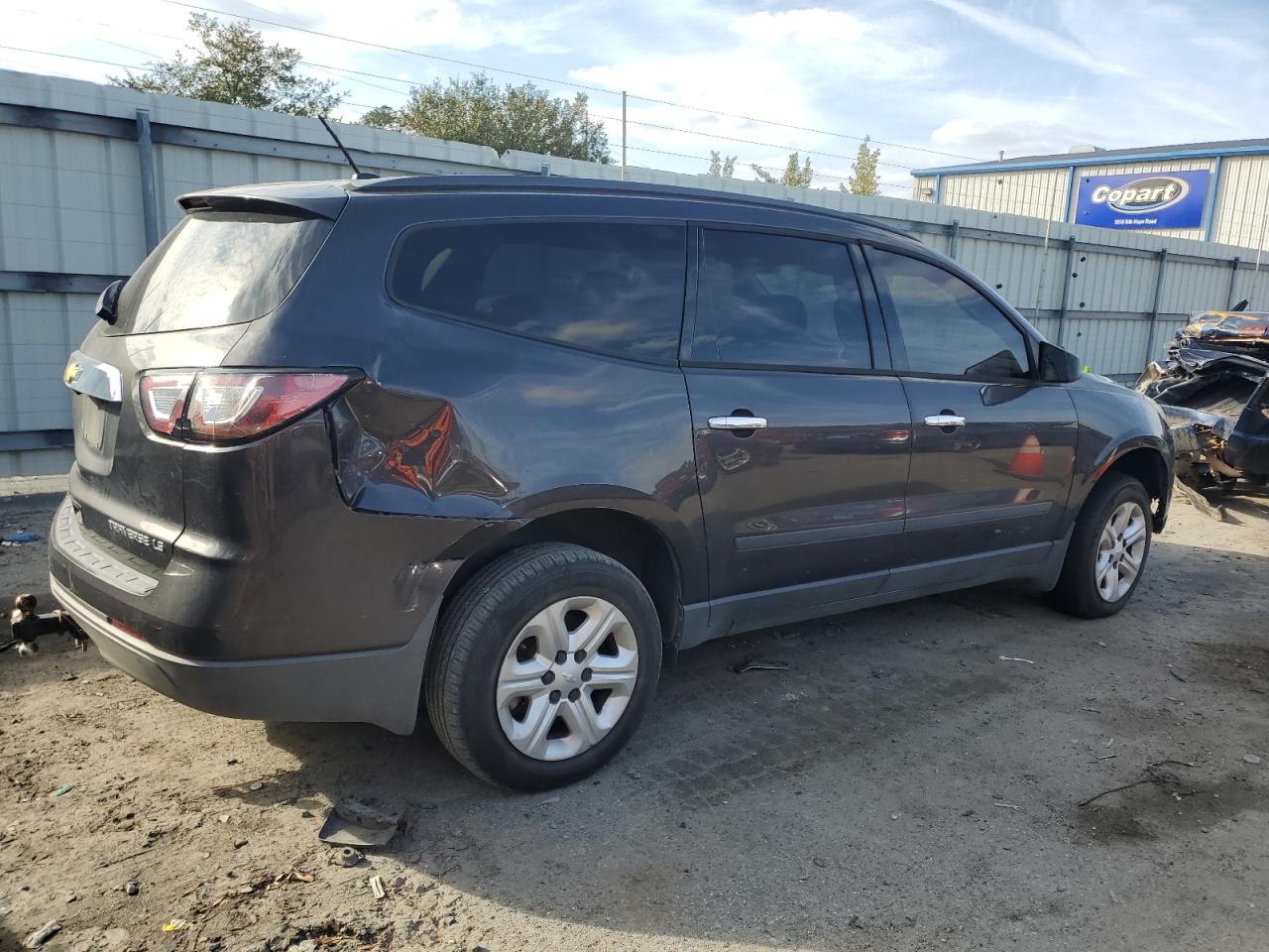 2015 Chevrolet Traverse VIN 1GNKRFED9FJ212595 Copart auction photo, rear end damage thumbnail 3