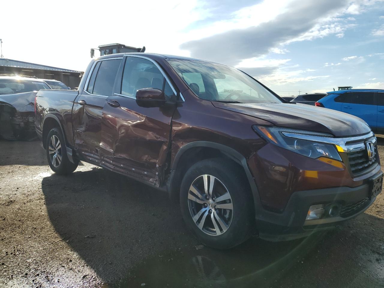 2017 Honda Ridgeline VIN 5FPYK3F42HB021395 Copart auction photo, side damage thumbnail 4