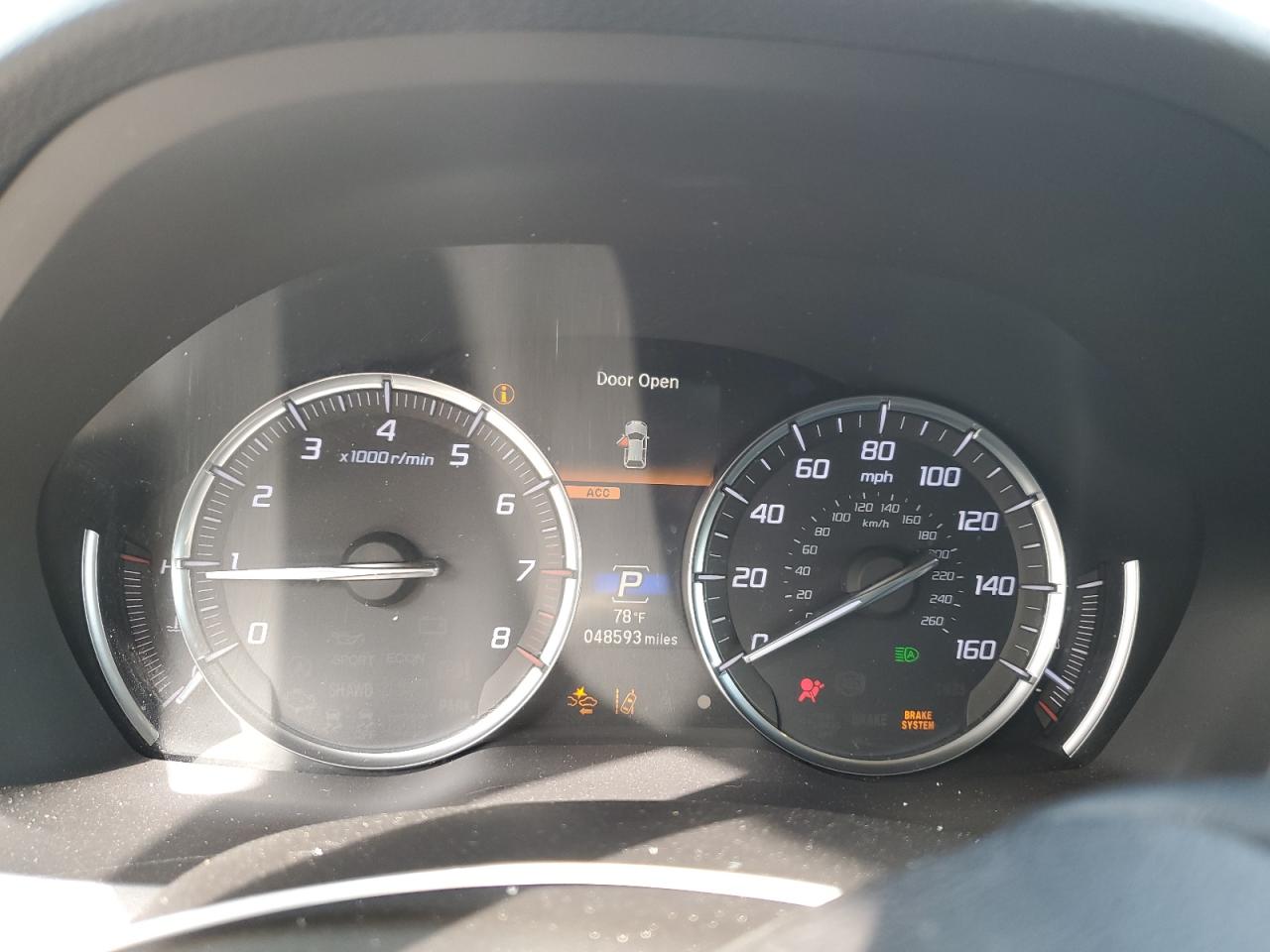 2020 Acura MDX VIN 5J8YD4H85LL020158 Copart auction photo, side damage thumbnail 9