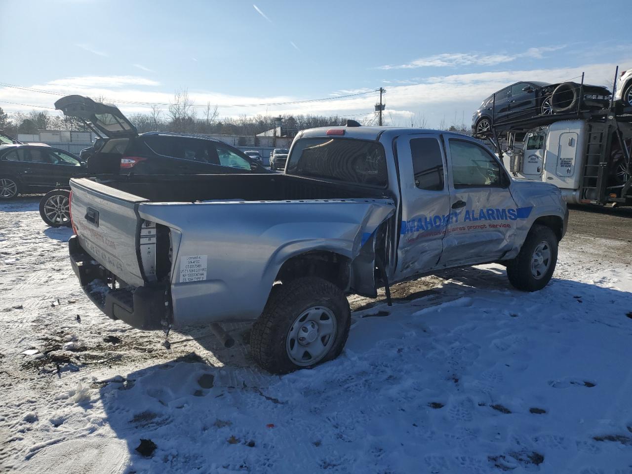 2022 Toyota Tacoma VIN 3TYSX5ENXNT015314 Copart auction photo, rollover damage thumbnail 3