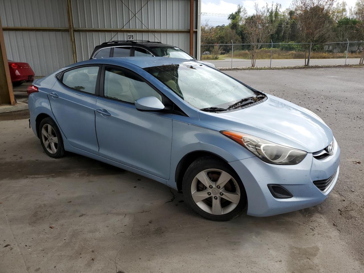 2011 Hyundai Elantra VIN KMHDH4AE4BU136084 Copart auction photo, all over / top/roof damage thumbnail 4