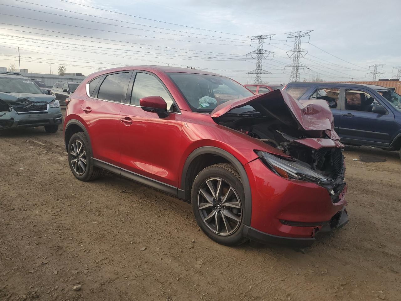 2018 Mazda CX-5 VIN JM3KFBDM5J0411872 Copart auction photo, front end / mechanical damage thumbnail 4