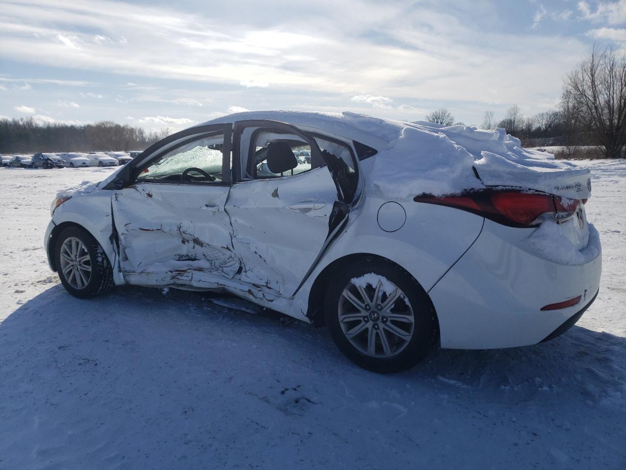 2016 Hyundai Elantra VIN 5NPDH4AE7GH661209 Copart auction photo, side / undercarriage damage thumbnail 2
