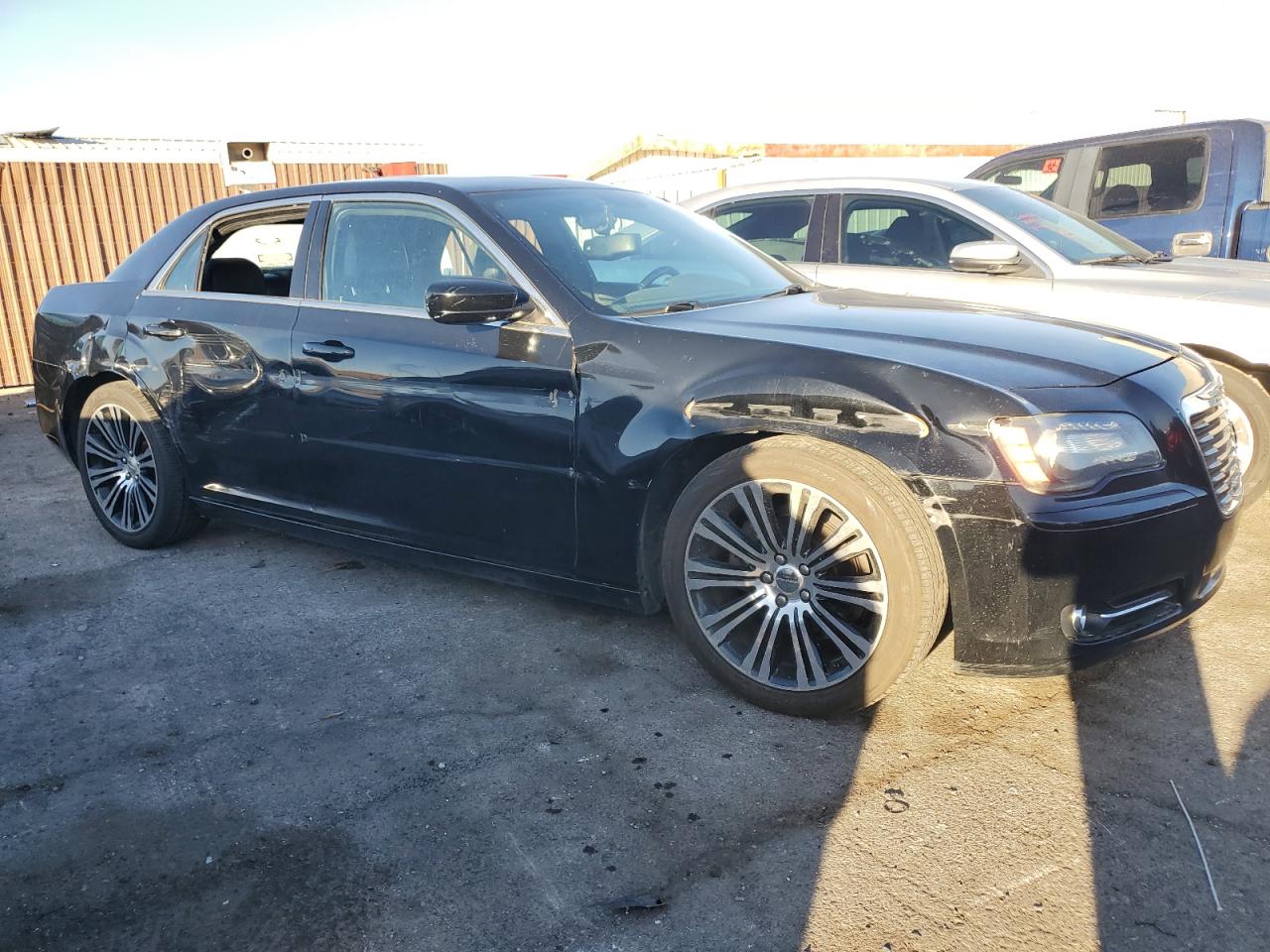 2013 Chrysler 300 VIN 2C3CCABG9DH514973 Copart auction photo, side / front end damage thumbnail 4