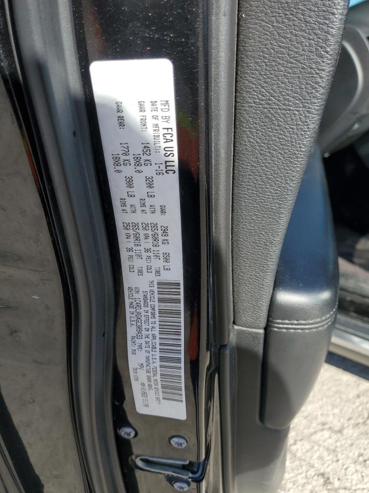 2016 Dodge Durango VIN 1C4RDJAGXGC309433 Copart auction photo, rear end / front end damage thumbnail 13