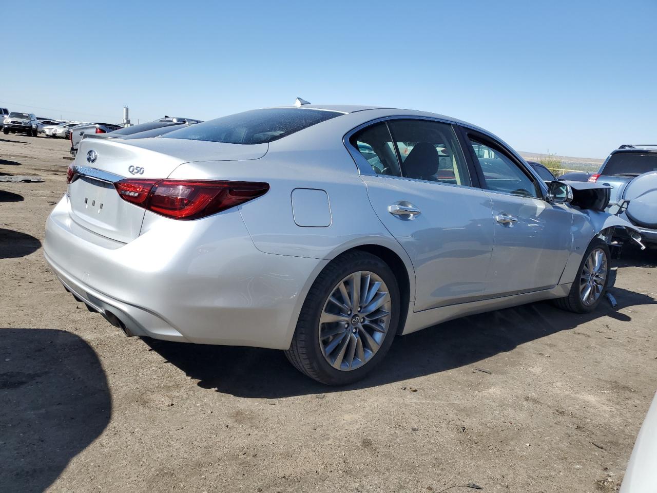 2019 Infiniti Q50 VIN JN1EV7AR1KM559097 Copart auction photo, front end damage thumbnail 3