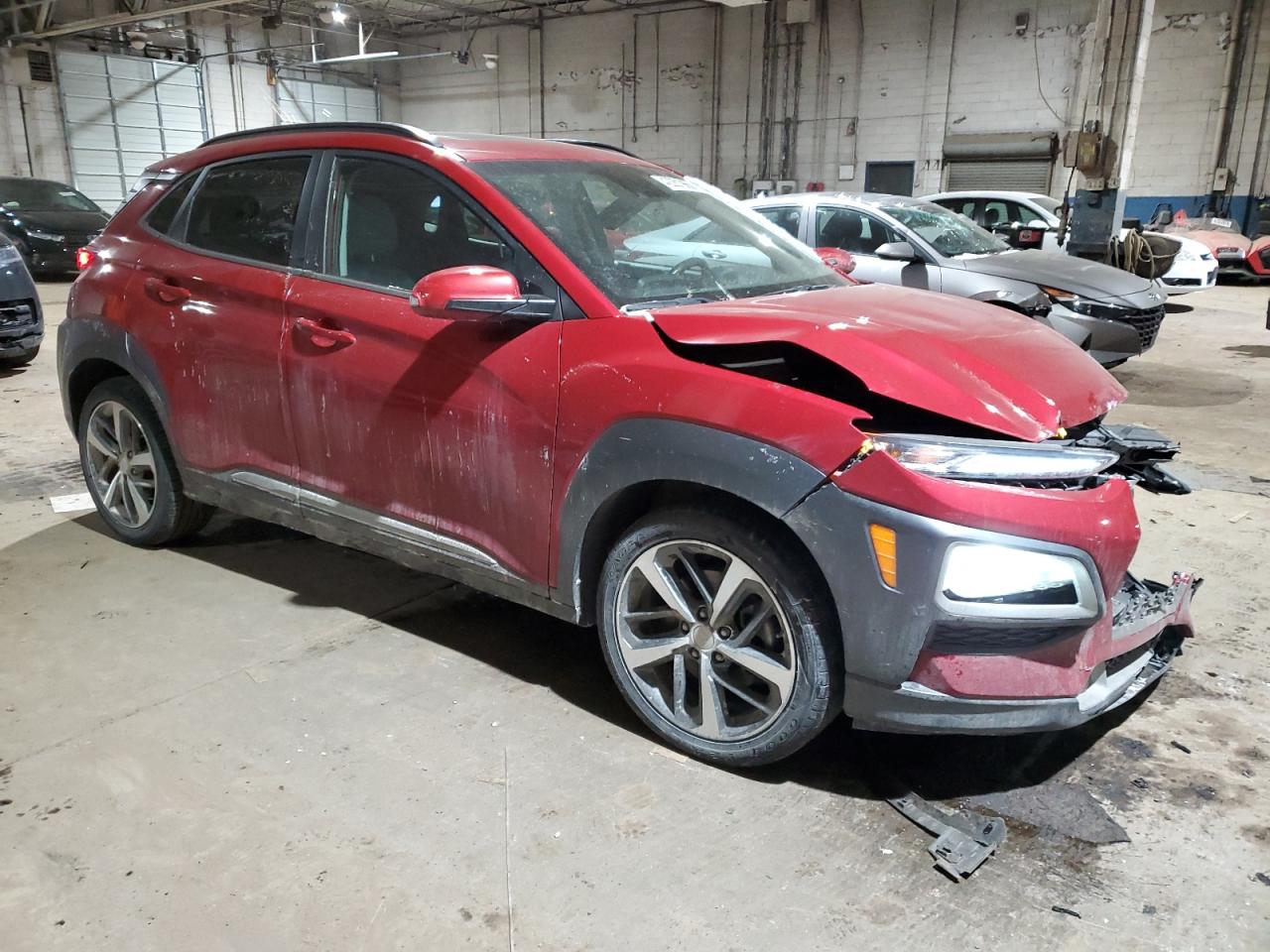 2020 Hyundai Kona VIN KM8K3CA57LU397985 Copart auction photo, front end damage thumbnail 4