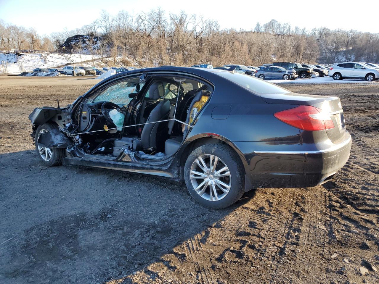 2013 Hyundai Genesis VIN KMHGC4DD3DU254046 Copart auction photo, all over damage thumbnail 2