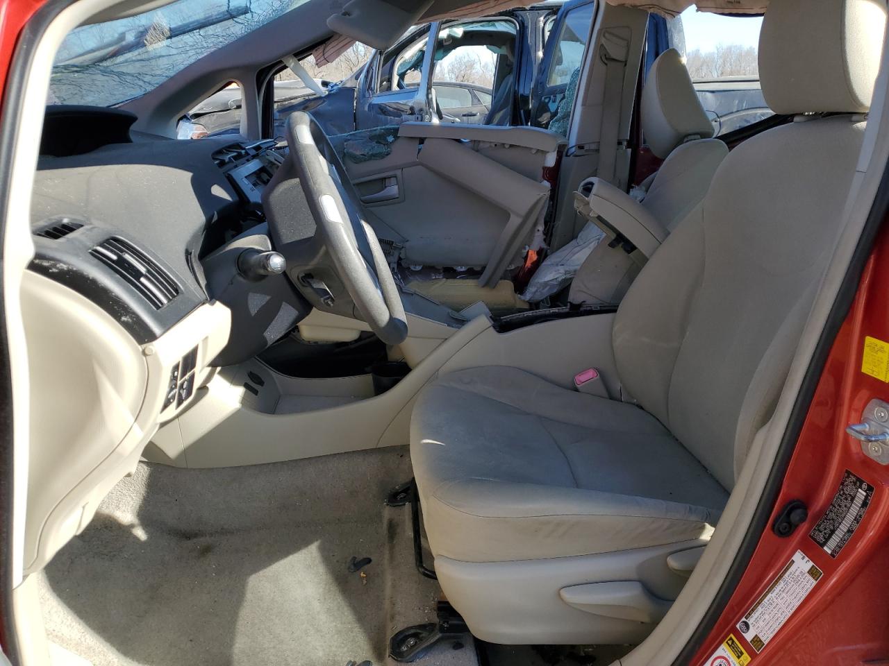 2011 Toyota Prius VIN JTDKN3DU9B0247853 Copart auction photo, all over damage thumbnail 7