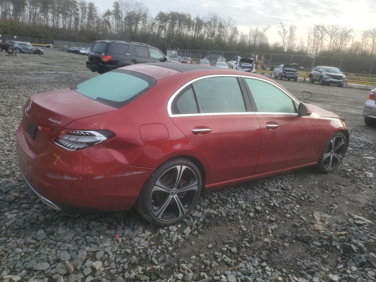 2022 Mercedes-Benz C-klasse VIN W1KAF4HB7NR064450 Copart auction photo, front end / rear end damage thumbnail 3