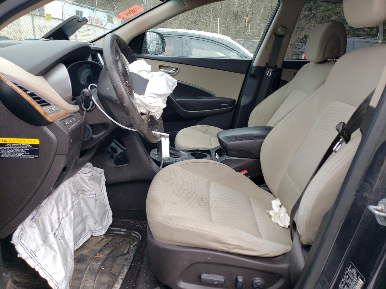 2014 Hyundai Santa Fe VIN KM8SM4HF2EU080426 Copart auction photo, front end / undercarriage damage thumbnail 7