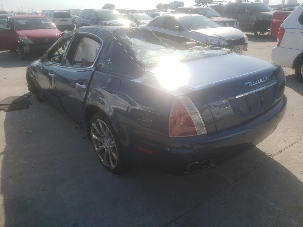 2008 Maserati Quattroporte VIN ZAMFE39A380033185 Copart auction photo, rollover damage thumbnail 3