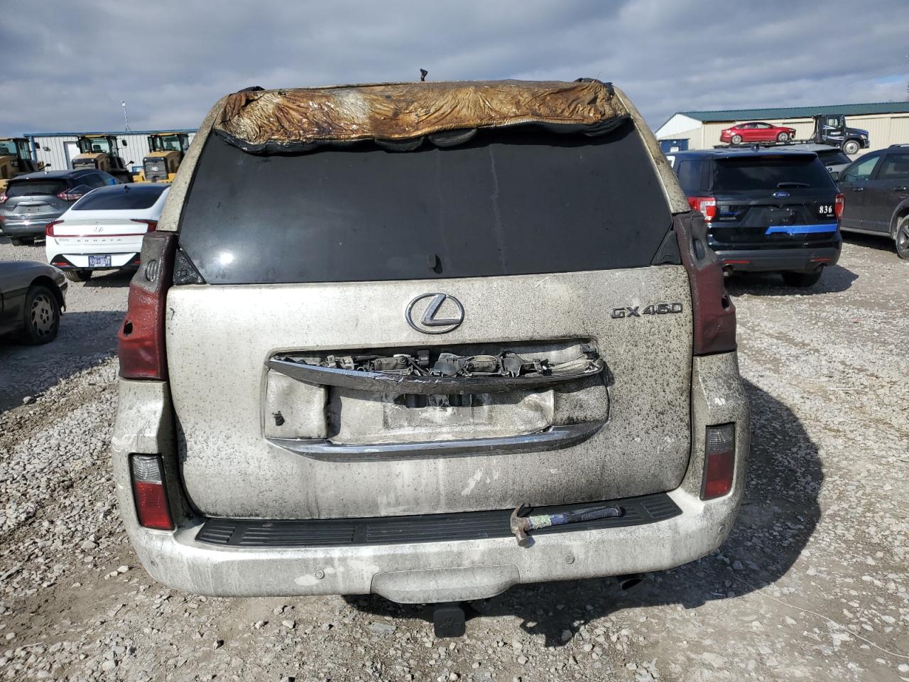 2011 Lexus GX VIN JTJJM7FXXB5030907 Copart auction photo, burn damage thumbnail 6