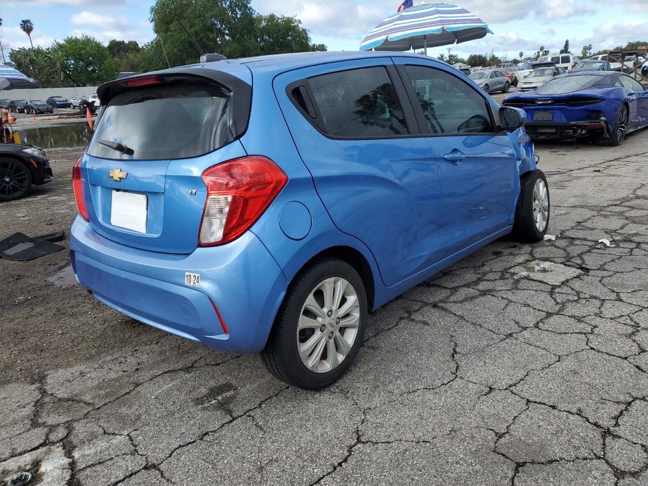 2018 Chevrolet Spark VIN KL8CD6SA6JC469743 Copart auction photo, front end damage thumbnail 3