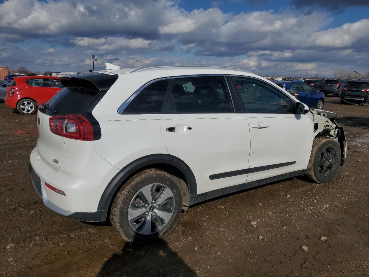 2017 KIA Niro VIN KNDCB3LC8H5081732 Copart auction photo, front end / side damage thumbnail 3