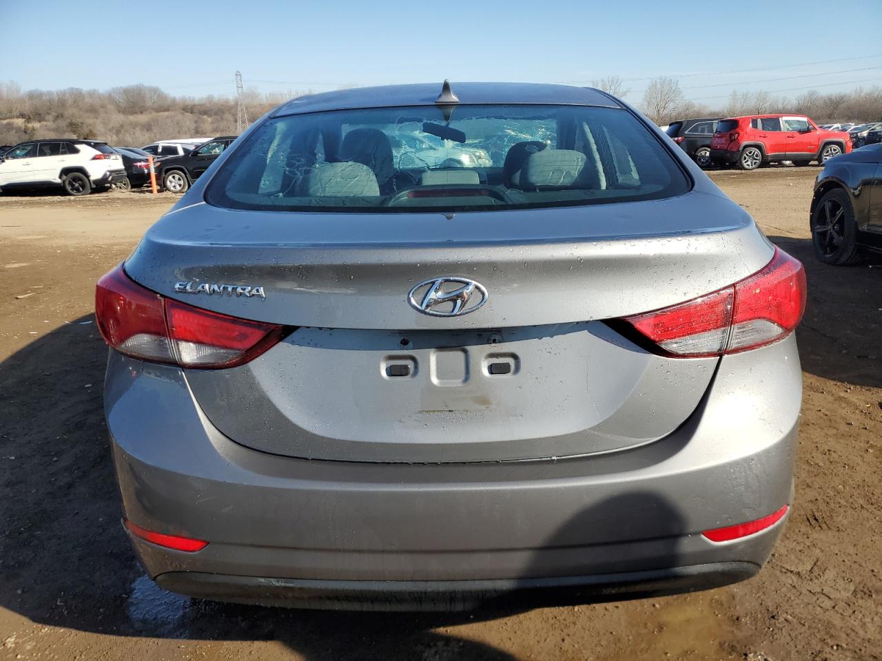 2014 Hyundai Elantra VIN 5NPDH4AE6EH483984 Copart auction photo, vandalism / all over damage thumbnail 6