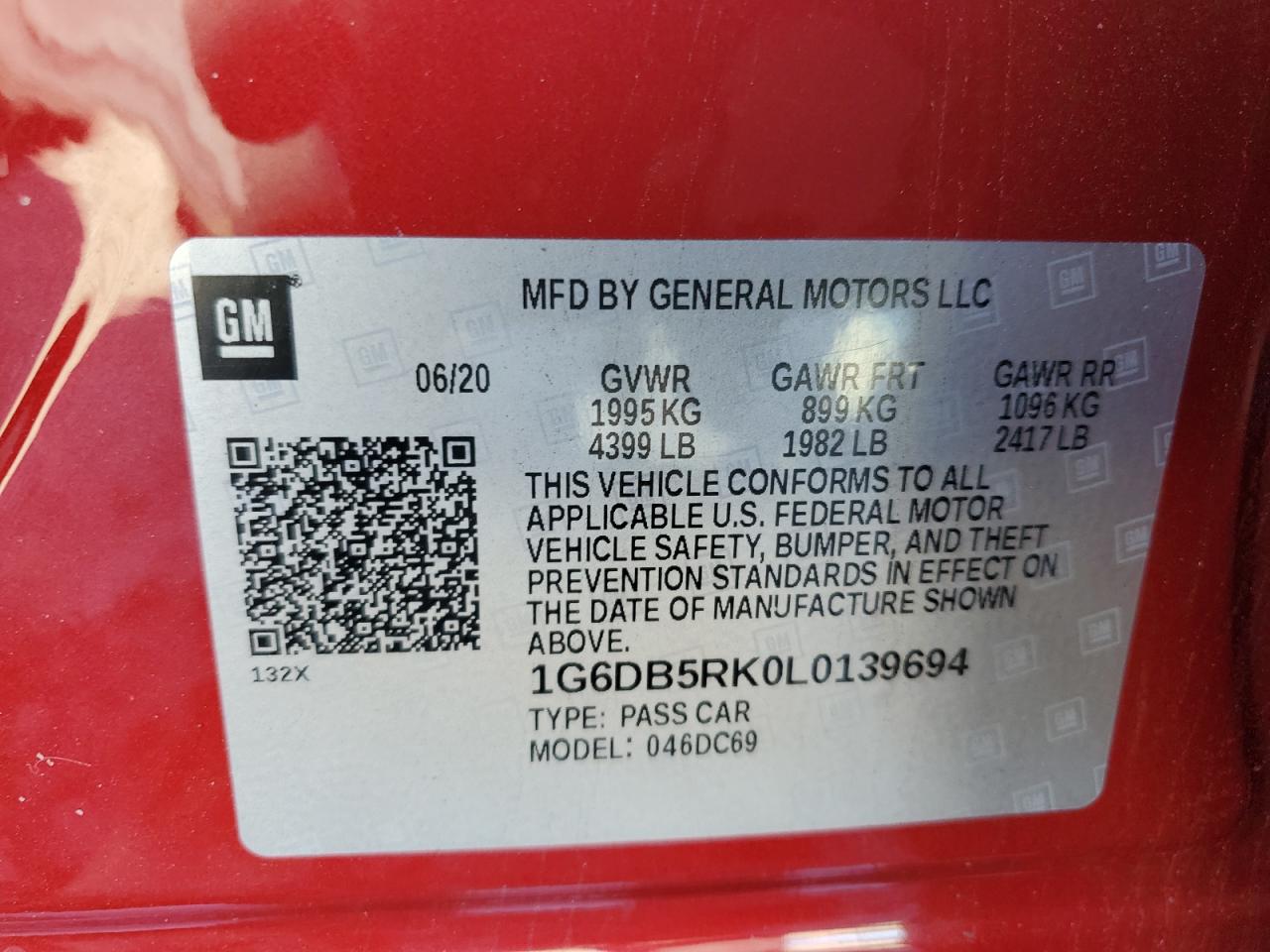 2020 Cadillac CT4 VIN 1G6DB5RK0L0139694 Copart auction photo, side / minor dent/scratches damage thumbnail 12