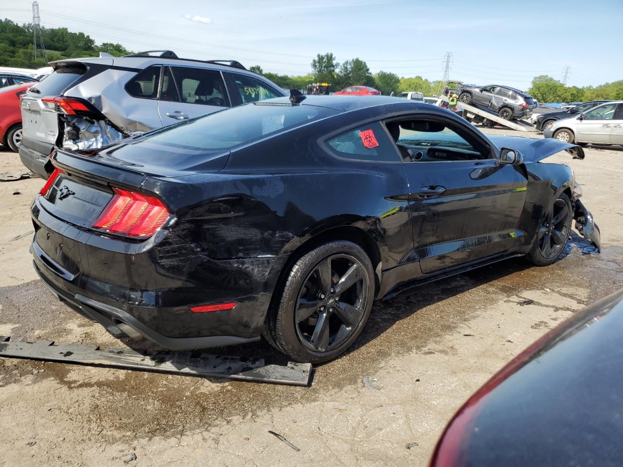 2021 Ford Mustang VIN 1FA6P8TH4M5103605 Copart auction photo, all over damage thumbnail 3