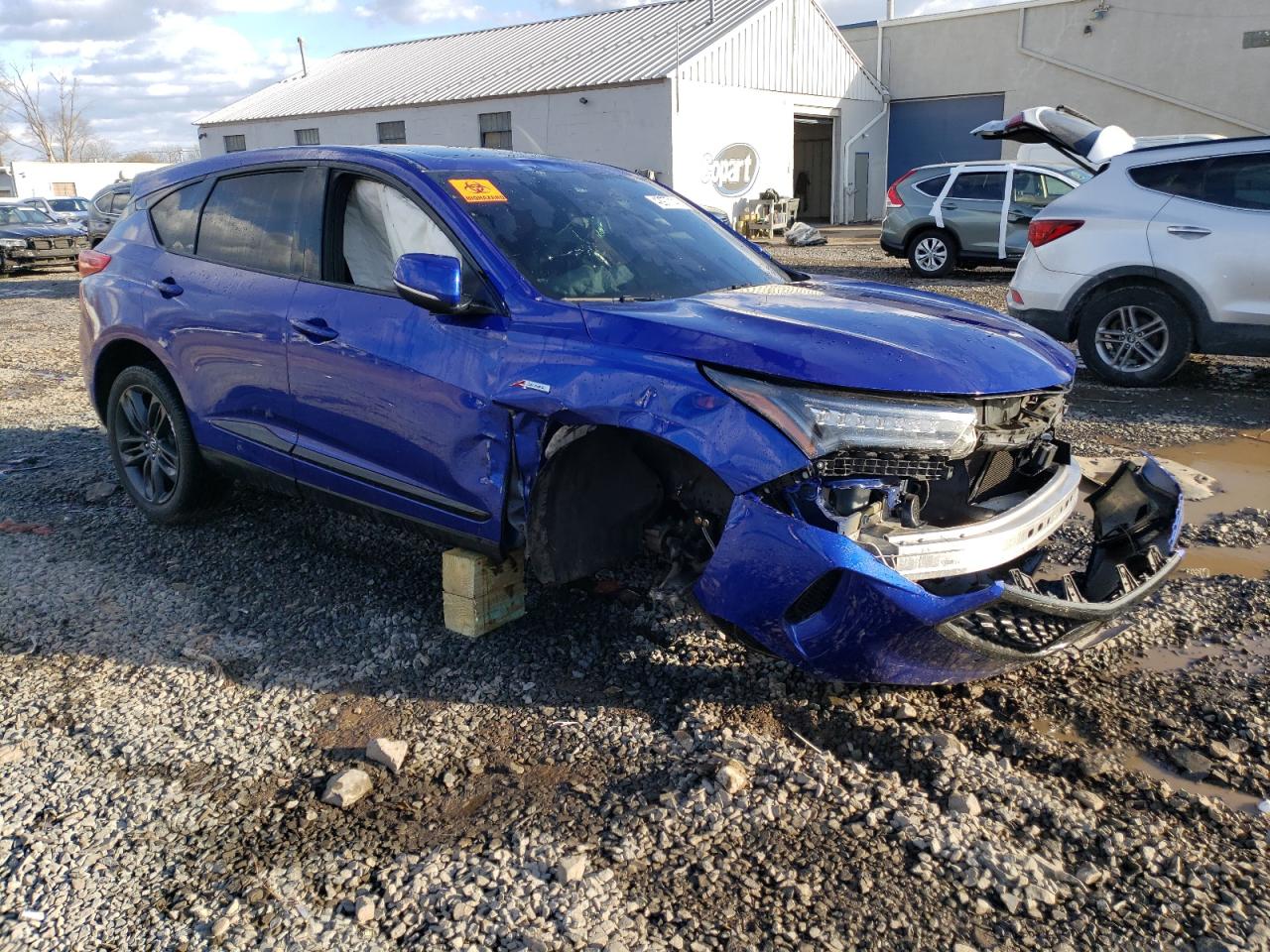 2022 Acura RDX VIN 5J8TC2H65NL015304 Copart auction photo, front end / side damage thumbnail 4