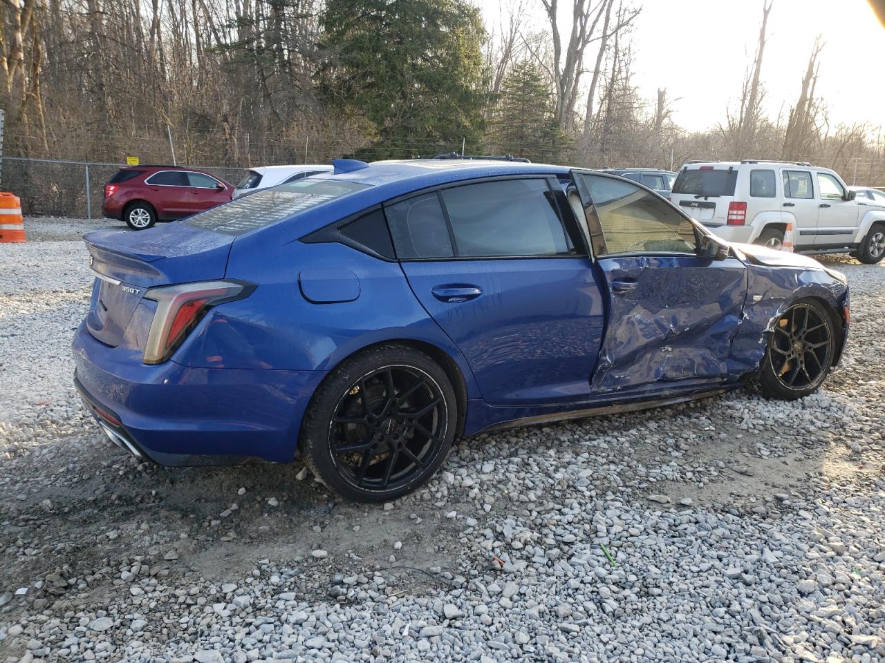 2020 Cadillac CT5 VIN 1G6DU5RK3L0153583 Copart auction photo, side / front end damage thumbnail 3