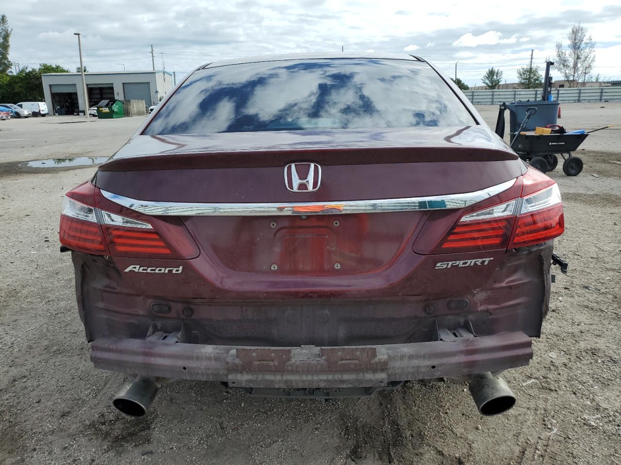 2016 Honda Accord VIN 1HGCR2F56GA202882 Copart auction photo, all over damage thumbnail 6