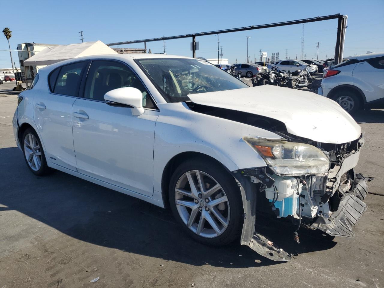 2014 Lexus CT VIN JTHKD5BH3E2185670 Copart auction photo, front end / undercarriage damage thumbnail 4