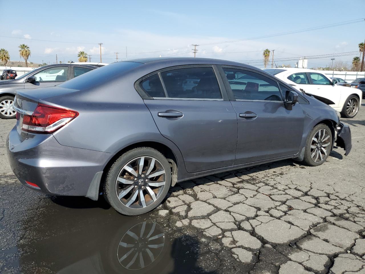 2015 Honda Civic VIN 2HGFB2F96FH505570 Copart auction photo, front end damage thumbnail 3