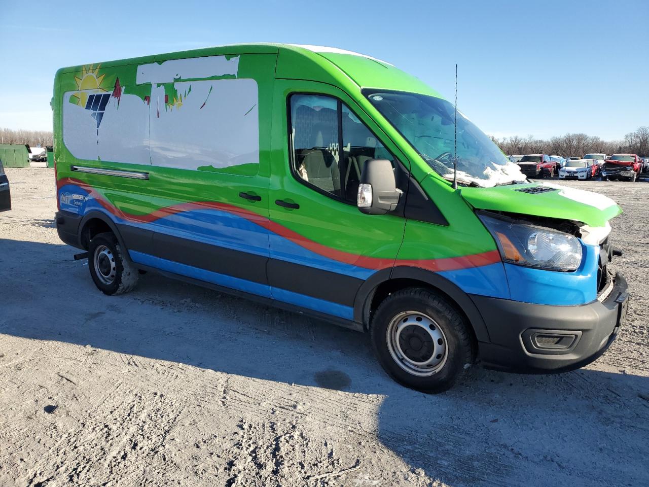 2023 Ford Transit VIN 1FTBR1C85PKB03919 Copart auction photo, side / all over damage thumbnail 4