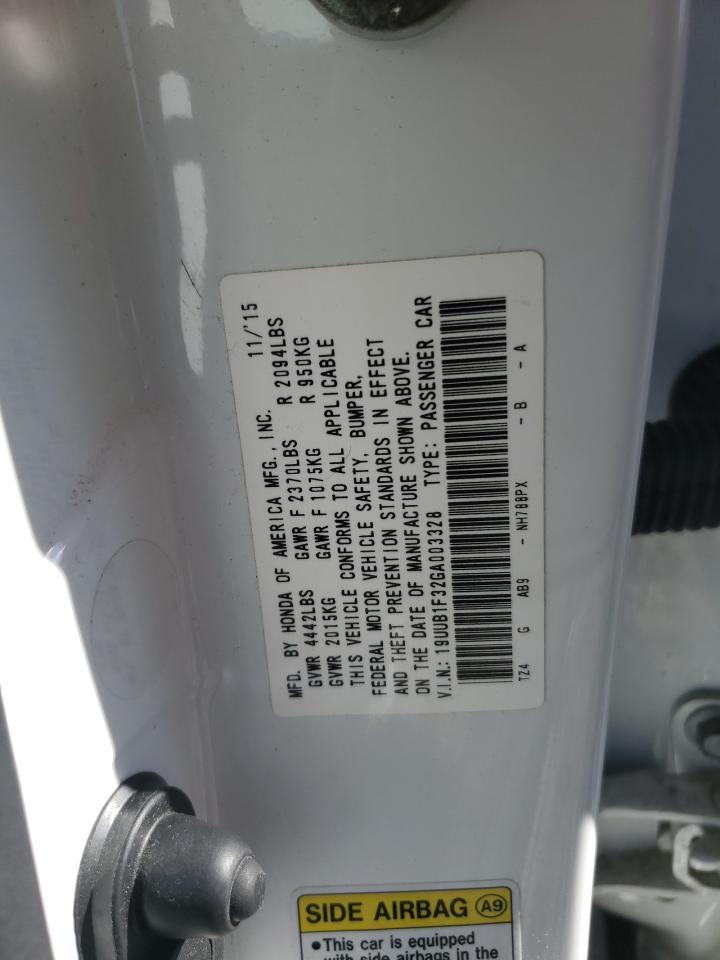 2016 Acura TLX VIN 19UUB1F32GA003328 Copart auction photo, front end damage thumbnail 12
