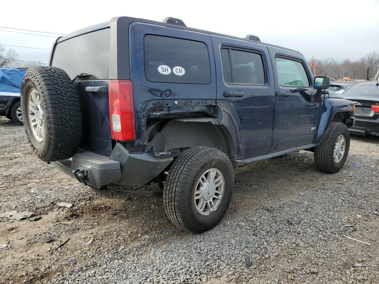 2007 Hummer H3 VIN 5GTDN13E678128943 Copart auction photo, rear end damage thumbnail 3