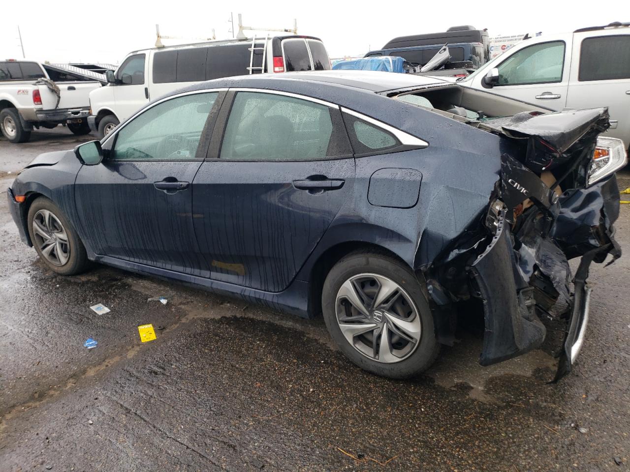 2019 Honda Civic VIN 2HGFC2F63KH572494 Copart auction photo, rear end / front end damage thumbnail 2