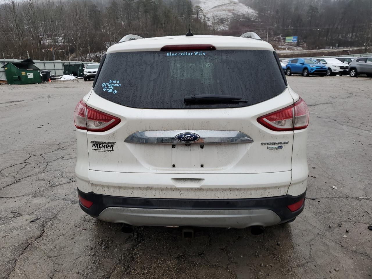 2014 Ford Escape VIN 1FMCU9J98EUC73444 Copart auction photo, front end / side damage thumbnail 6
