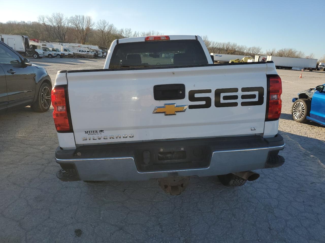 2015 Chevrolet Silverado VIN 1GC2KVEG9FZ510972 Copart auction photo, front end / side damage thumbnail 6