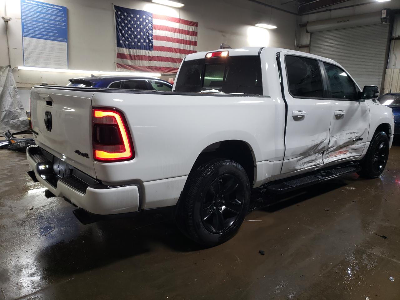 2021 RAM 1500 VIN 1C6SRFFT1MN506634 Copart auction photo, side damage thumbnail 3