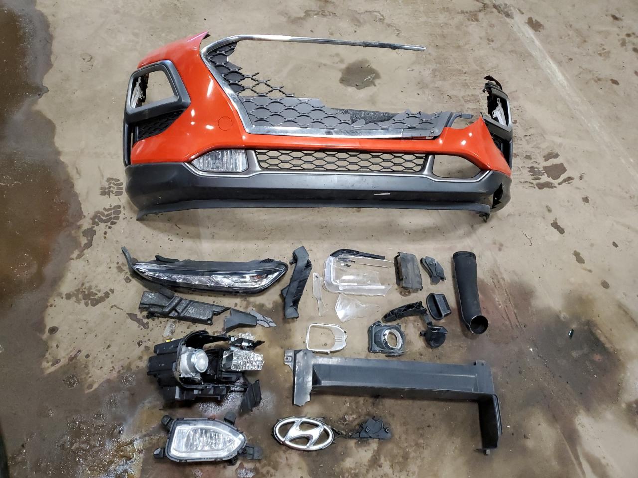 2019 Hyundai Kona VIN KM8K3CA55KU220091 Copart auction photo, front end / side damage thumbnail 13