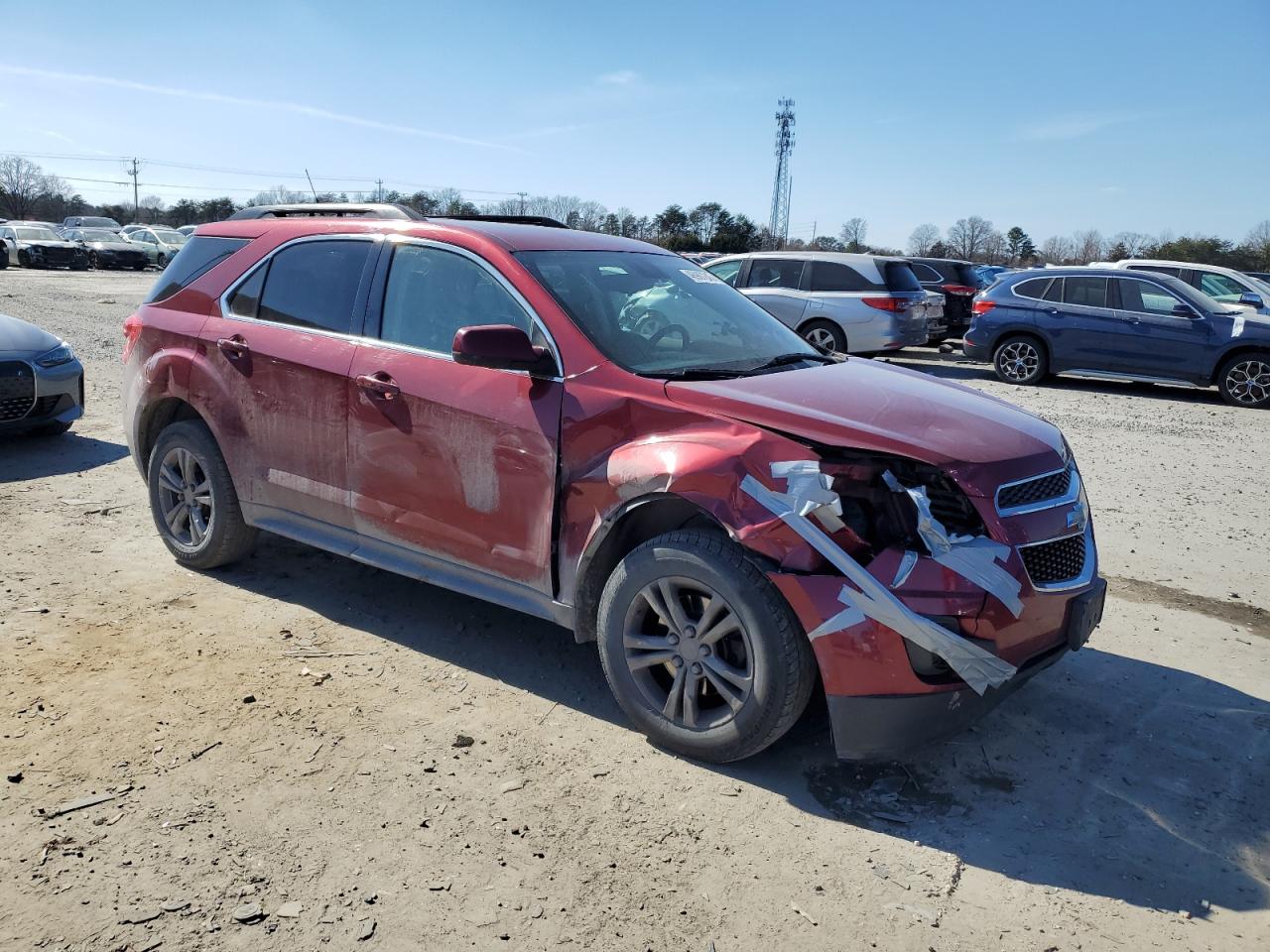2012 Chevrolet Equinox VIN 2GNALDEK7C6242106 Copart auction photo, front end / rear end damage thumbnail 4