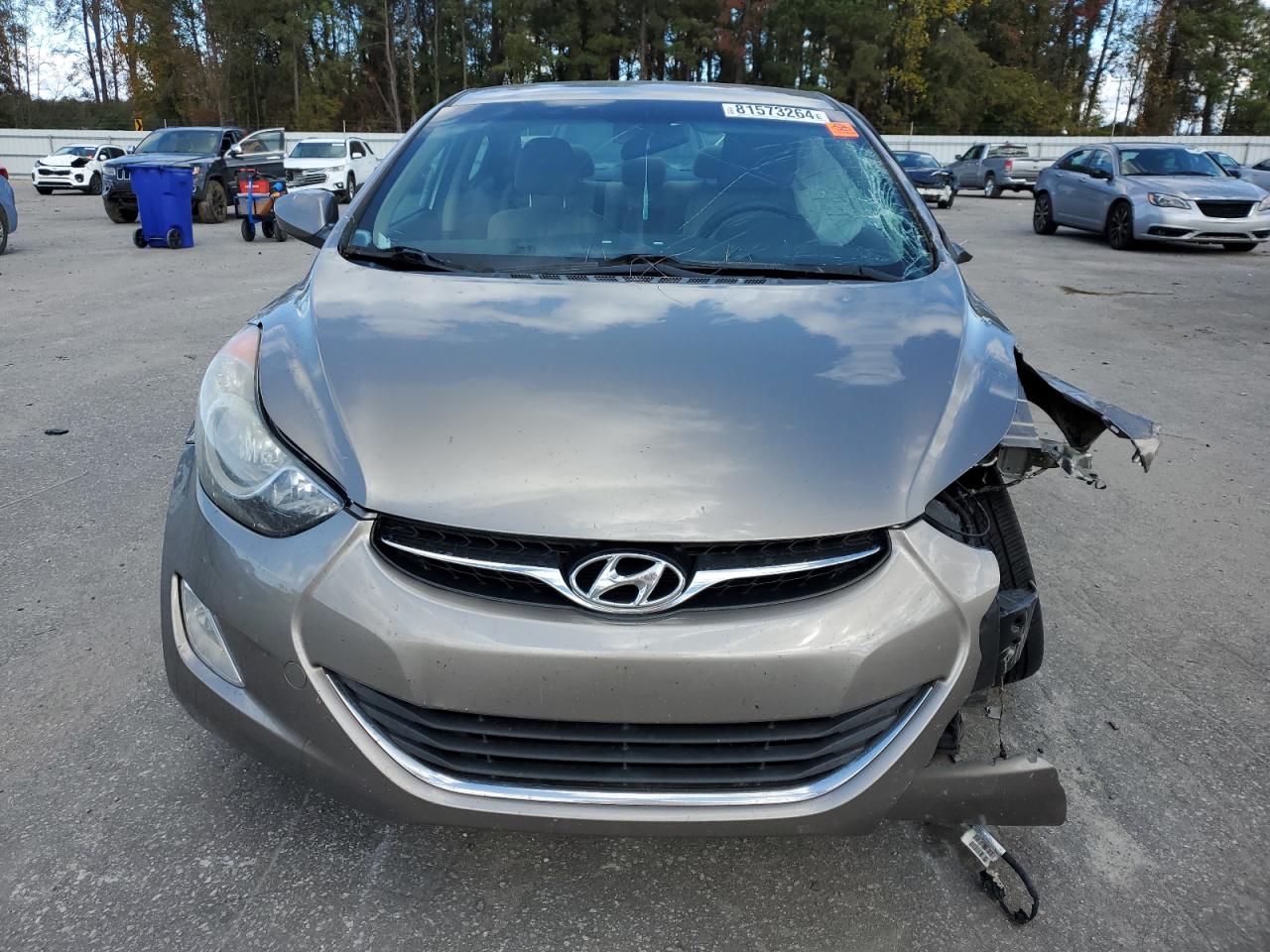 2013 Hyundai Elantra VIN 5NPDH4AEXDH246574 Copart auction photo, front end / side damage thumbnail 5