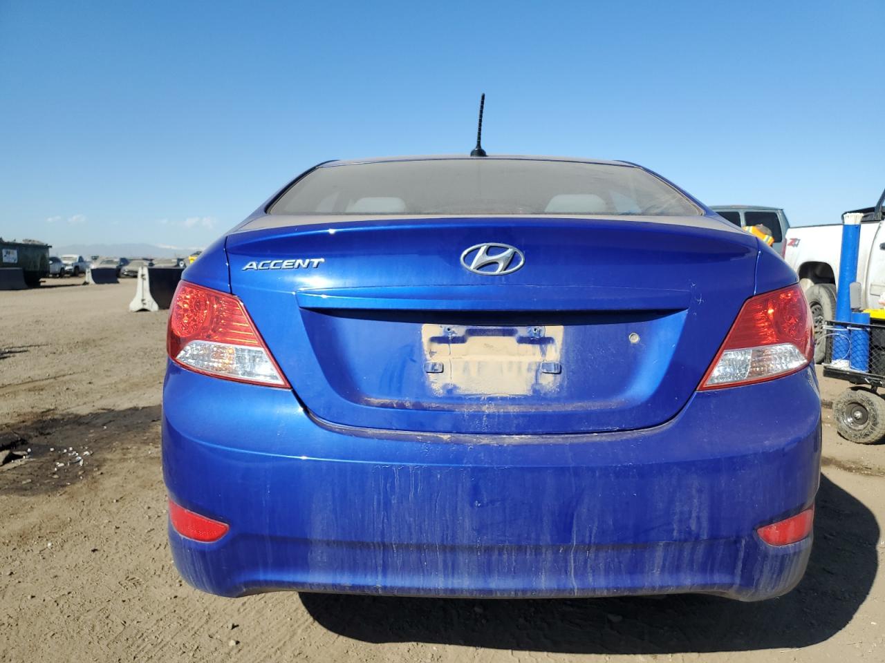 2014 Hyundai Accent VIN KMHCT4AE0EU699745 Copart auction photo, all over damage thumbnail 6