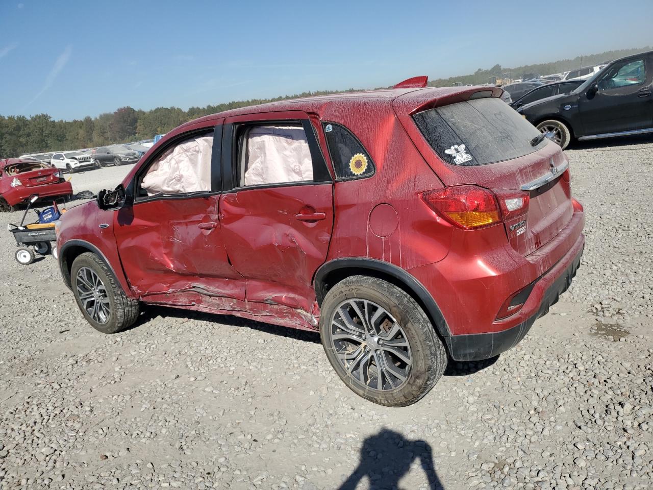 2019 Mitsubishi Outlander VIN JA4AR3AU9KU013302 Copart auction photo, side damage thumbnail 2