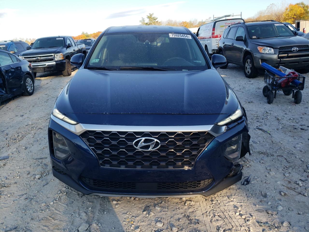 2019 Hyundai Santa Fe VIN 5NMS23AD3KH082489 Copart auction photo, front end / undercarriage damage thumbnail 5