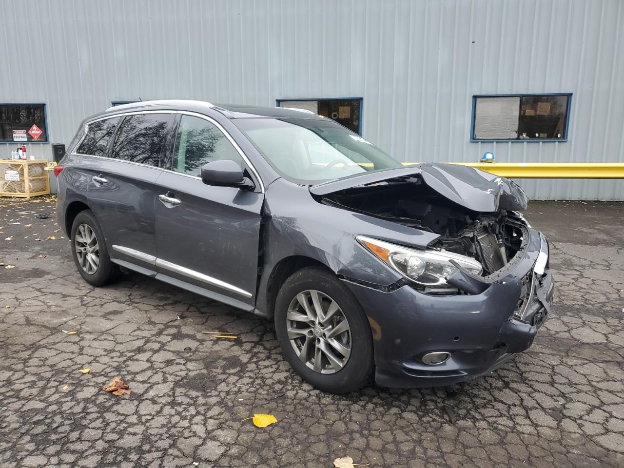 2013 Infiniti JX VIN 5N1AL0MM2DC326116 Copart auction photo, front end / rear end damage thumbnail 4