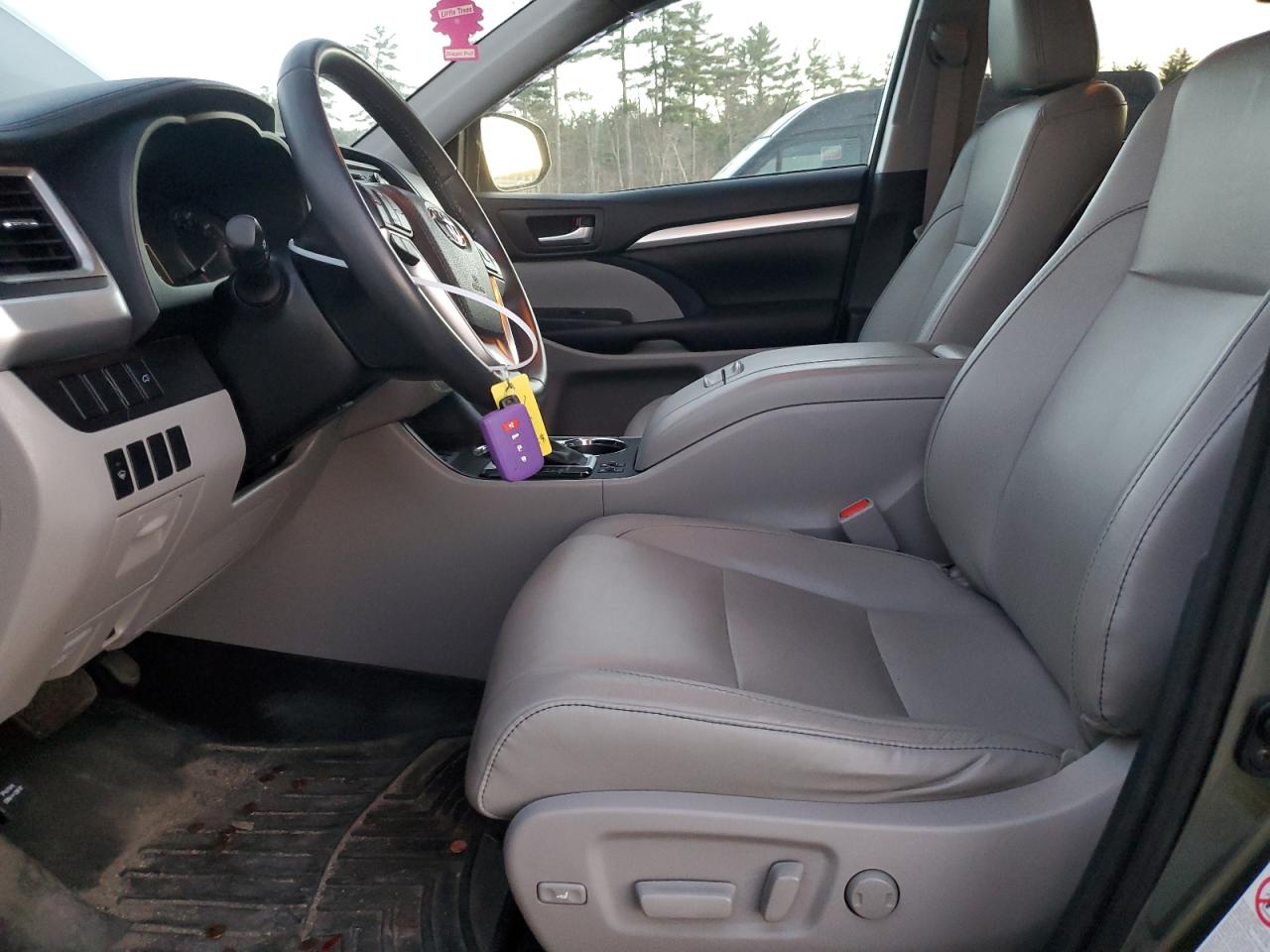 2016 Toyota Highlander VIN 5TDJKRFH6GS325548 Copart auction photo, front end / rear end damage thumbnail 7