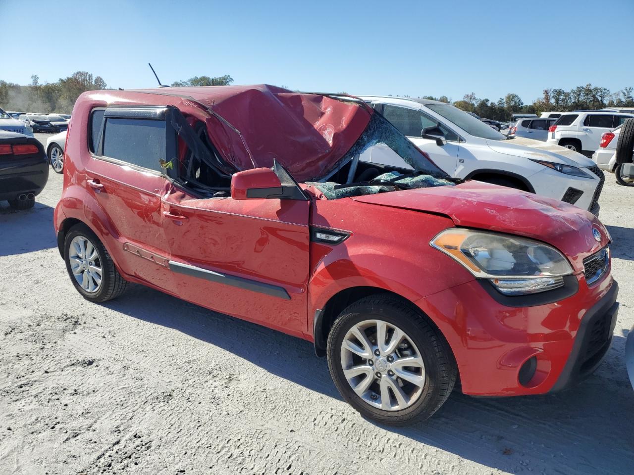2013 KIA Soul VIN KNDJT2A58D7626538 Copart auction photo, top/roof / side damage thumbnail 4