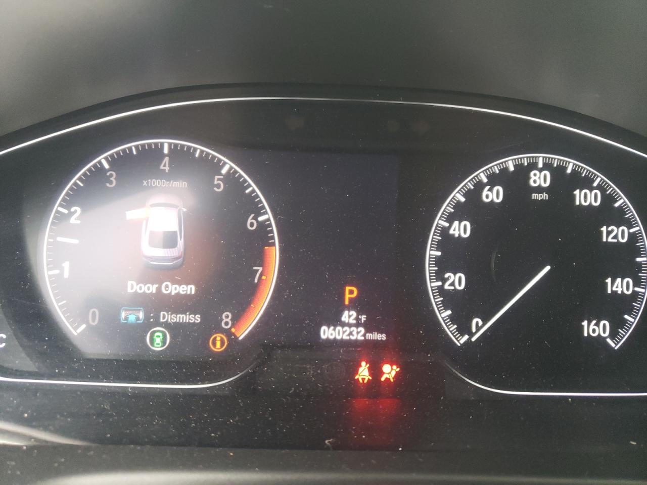 2020 Honda Accord VIN 1HGCV1F11LA026658 Copart auction photo, front end / side damage thumbnail 9